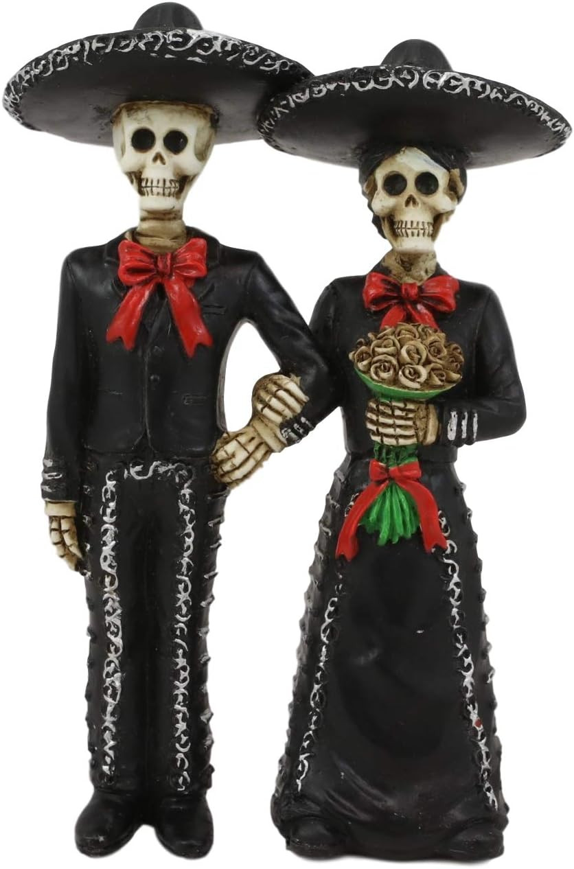 Ebros Love Never Dies Wedding Bride and Groom Mariachi Skeleton Couple Figurine Ebros Love Never Dies Wedding Bride and Groom Mariachi Skeleton Couple Figurine