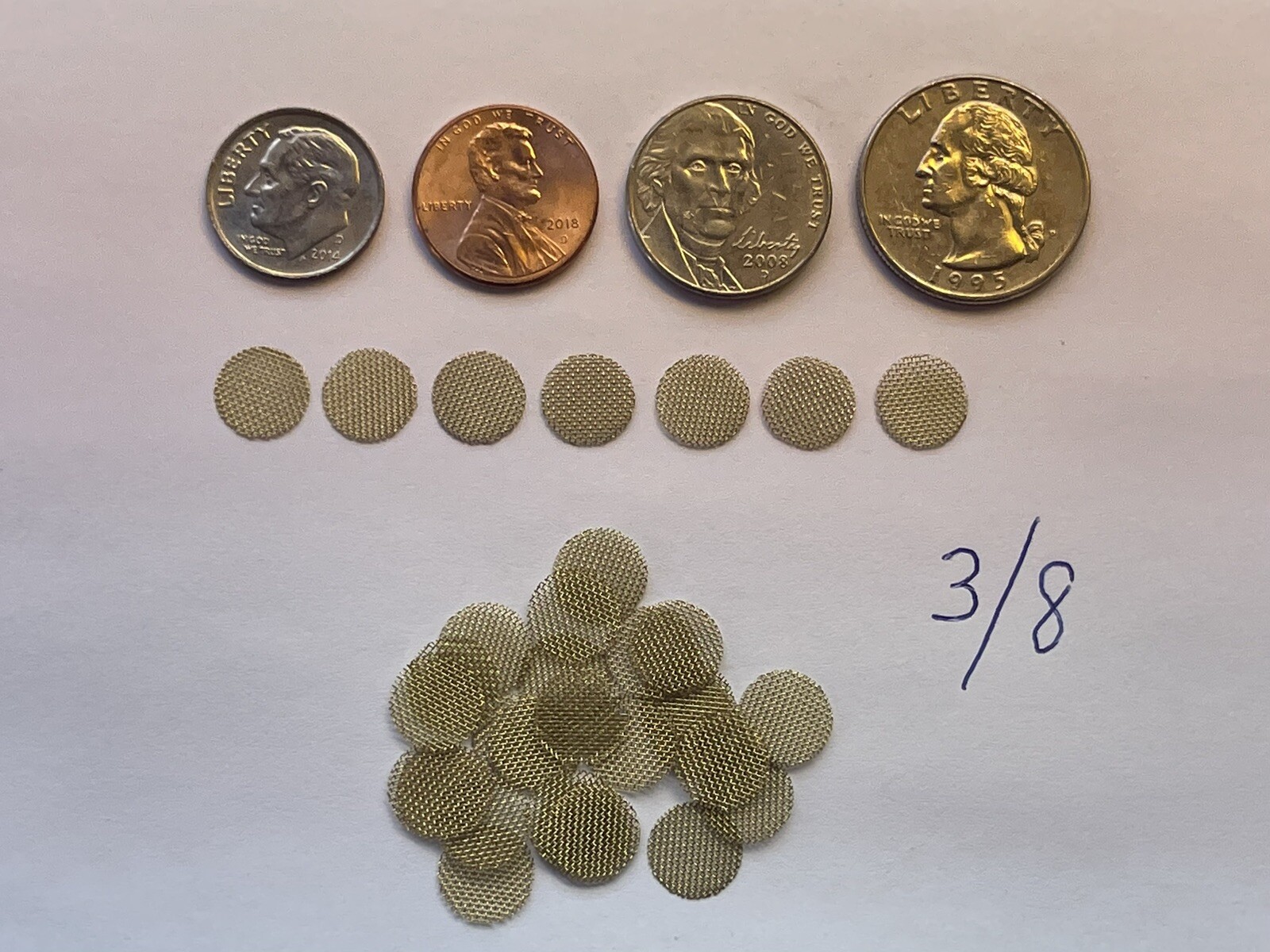 27 Count Brass Pipe Screens  (3/8”)  0.375”, HIGHEST QUALITY  USA 
