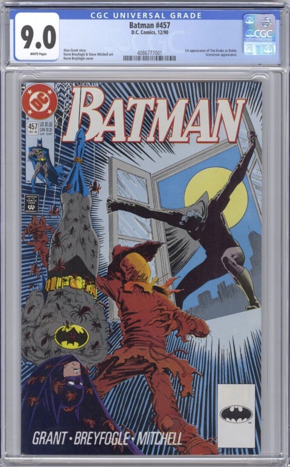 BATMAN #457 - 1st Tim Drake as Robin - CGC 9.0 DC Comics 1990 press it