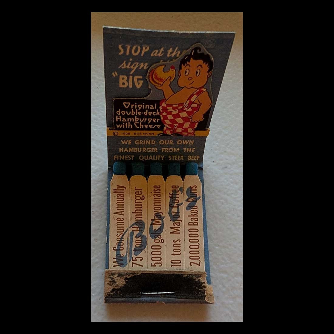 Feature Matchbook Full Book Bob's Drive-In - Glendale & Burbank, CA Feature Matchbook Full Book Bob's Drive-In - Glendale & Burbank, CA