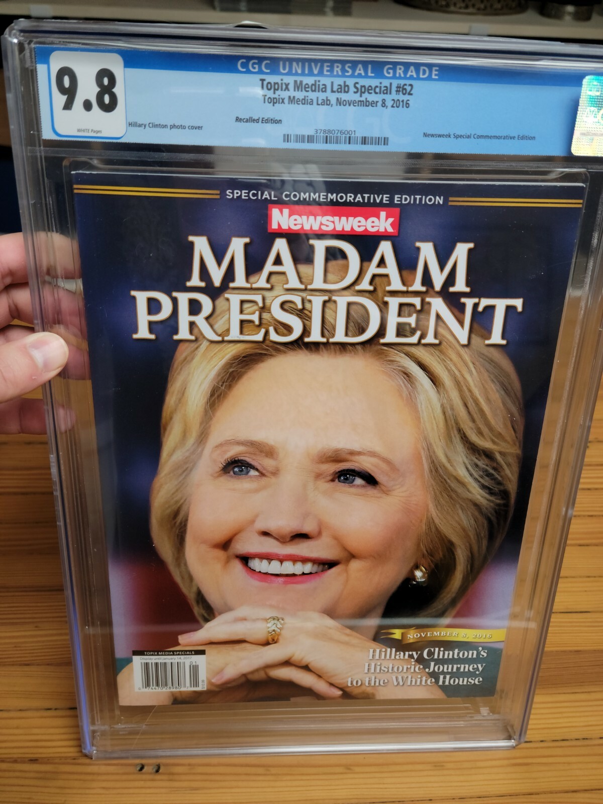 Hillary Clinton Madam President Newsweek Error Recalled CGC 9.8 RARE high grade Hillary Clinton Madam President Newsweek Error Recalled CGC 9.8 RARE high grade
