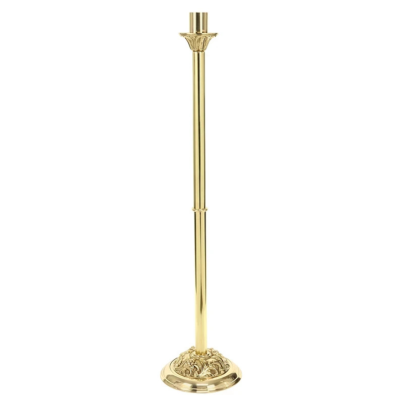 Paschal Candlesticks, San Gimignano Paschal Candle Holder, Church Brass 44" High Paschal Candlesticks, San Gimignano Paschal Candle Holder, Church Brass 44" High
