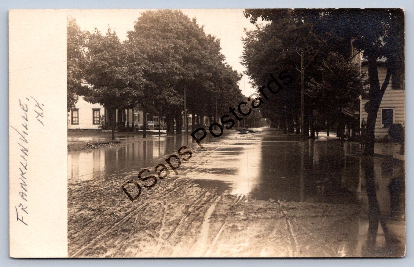 K62/ Franklinville New York RPPC Postcard c1910 Flood Disaster Homes 162 K62/ Franklinville New York RPPC Postcard c1910 Flood Disaster Homes 162
