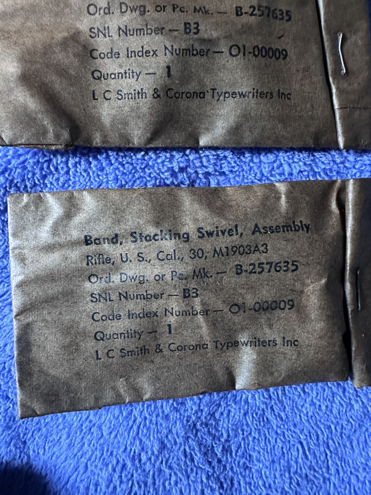 RARE WW2 ORIGINAL PACKAGE 1903A3 SPRINGFIELD REAR Barrel BAND WWII USGI RARE WW2 ORIGINAL PACKAGE 1903A3 SPRINGFIELD REAR Barrel BAND WWII USGI