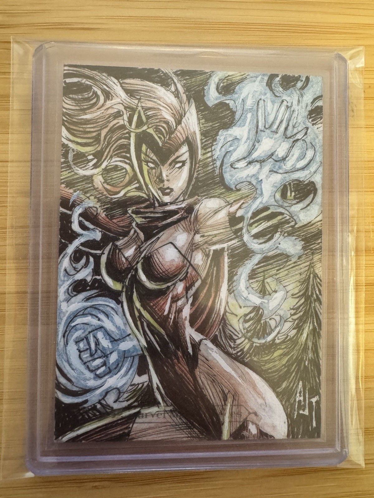 2018 UD Marvel Masterpieces Scarlet Witch Wanda 1/1 Card Anthony Tan AJT 2018 UD Marvel Masterpieces Scarlet Witch Wanda 1/1 Card Anthony Tan AJT