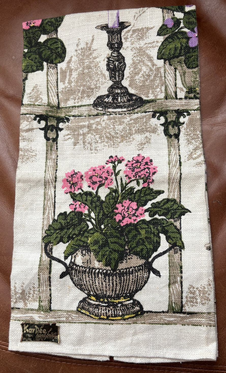 Vintage Kay Dee 100% Pure Linen Tea / Hand Towel w/ Original Sticker 31"x17" New Vintage Kay Dee 100% Pure Linen Tea / Hand Towel w/ Original Sticker 31"x17" New