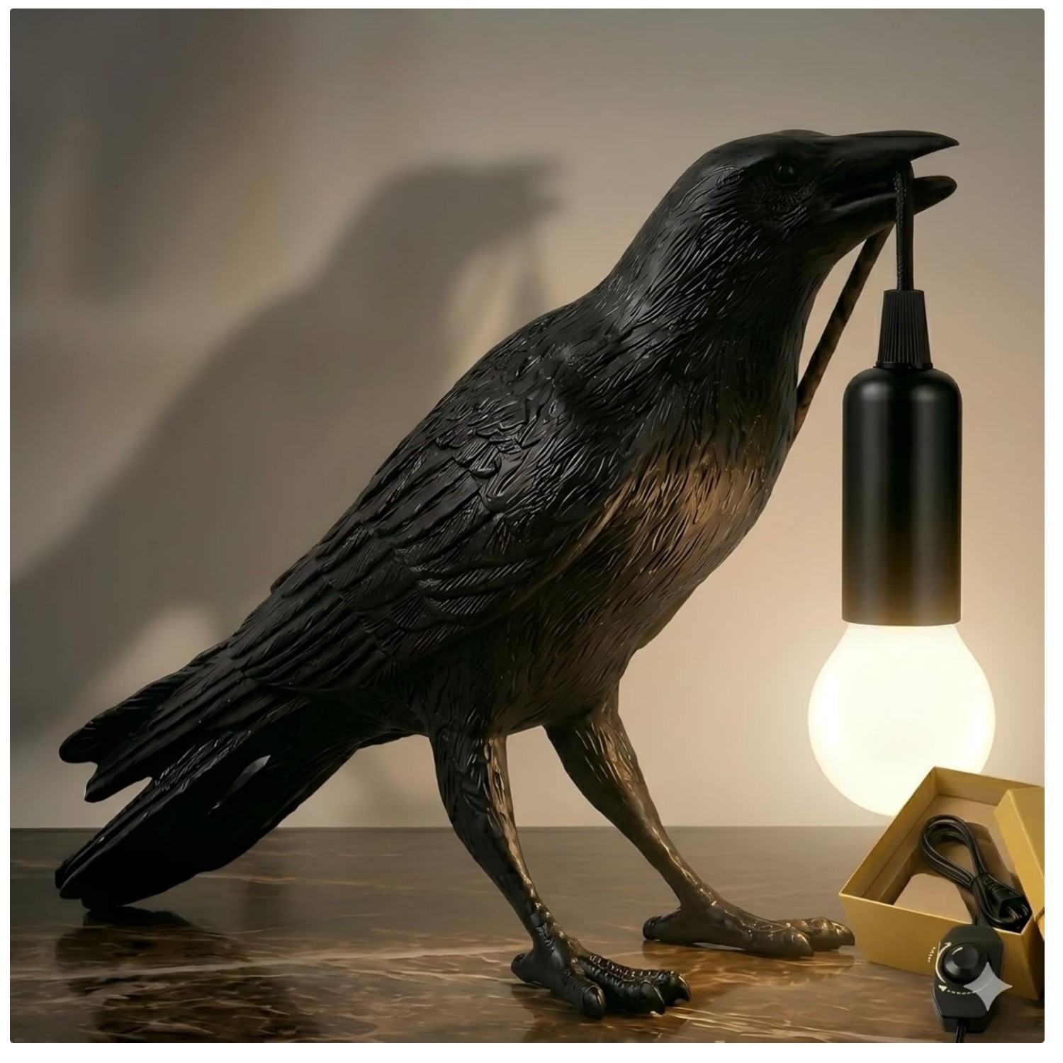 Lifelike Black Crow Lamp - Unique Gift for Gothic Decor Lovers – Certified Lifelike Black Crow Lamp - Unique Gift for Gothic Decor Lovers – Certified
