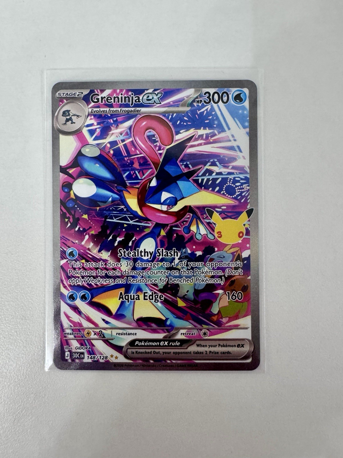 Pokémon TCG - 30th Celebration - Greninja Ex 148/128 - SIR 🔥 Pokémon TCG - 30th Celebration - Greninja Ex 148/128 - SIR 🔥