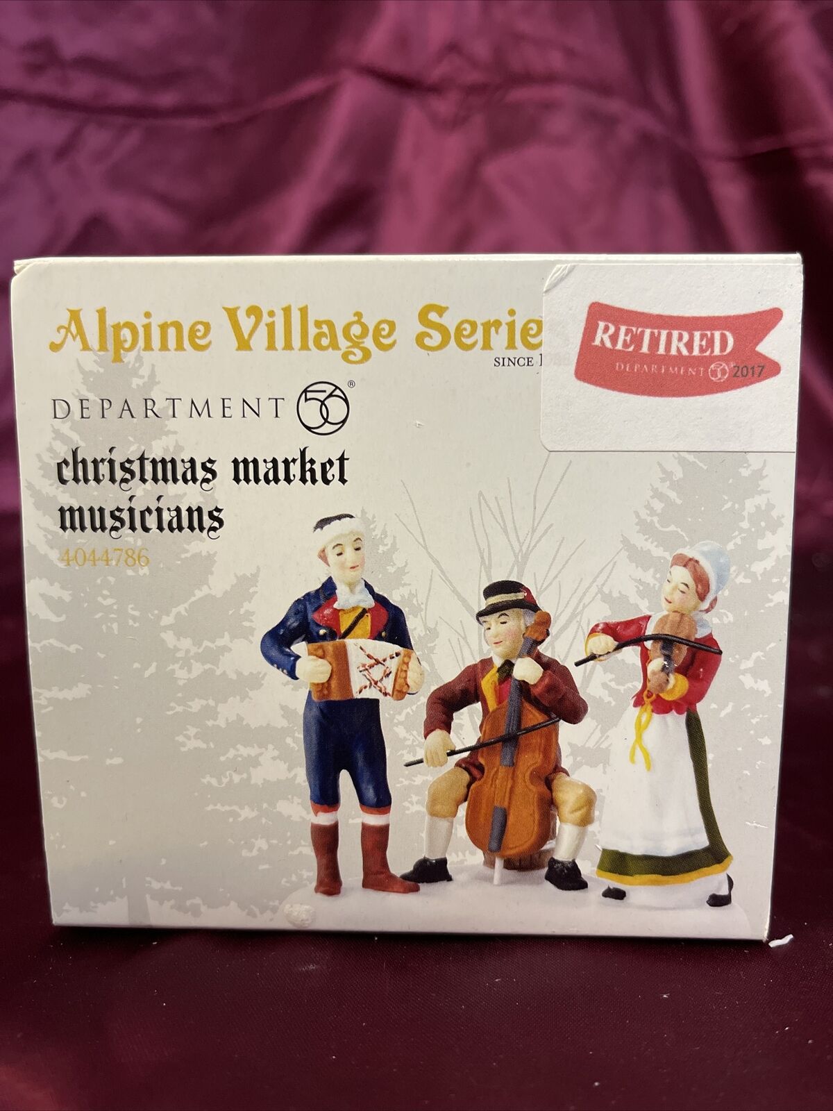 Dept 56 Alpine Village Accessory CHRISTMAS MARKET MUSICIANS 4044786