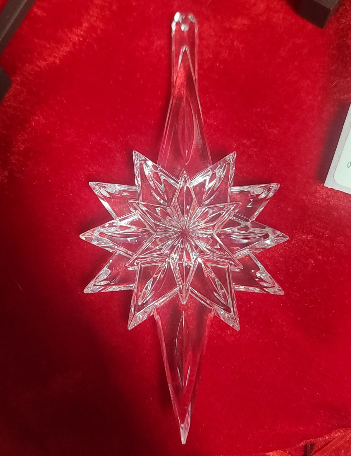Waterford 2006 Clear Crystal Snow Star Hanging Ornament Hanger Ireland 140019 Waterford 2006 Clear Crystal Snow Star Hanging Ornament Hanger Ireland 140019