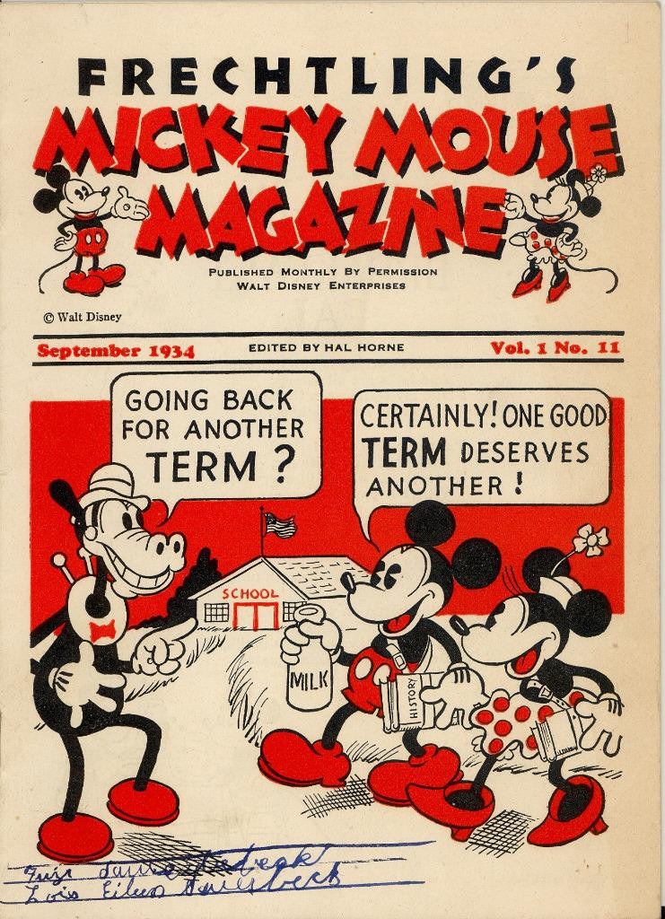 ANTIQUE 1934 "MICKEY MOUSE MAGAZINE VOL.1 NO.11" Advertising Dairy Promo GRAPHIC ANTIQUE 1934 "MICKEY MOUSE MAGAZINE VOL.1 NO.11" Advertising Dairy Promo GRAPHIC