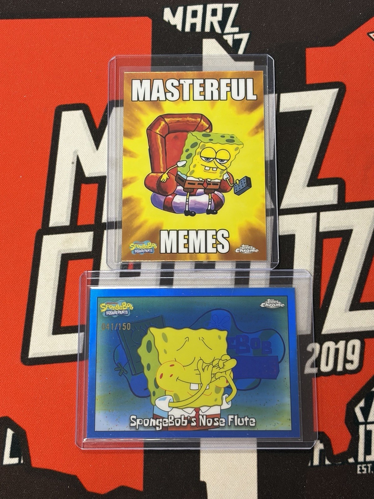 2025 Topps Chrome SpongeBob SpongeBob’s Nose Flute True Blue #/150 And Memes 2025 Topps Chrome SpongeBob SpongeBob’s Nose Flute True Blue #/150 And Memes