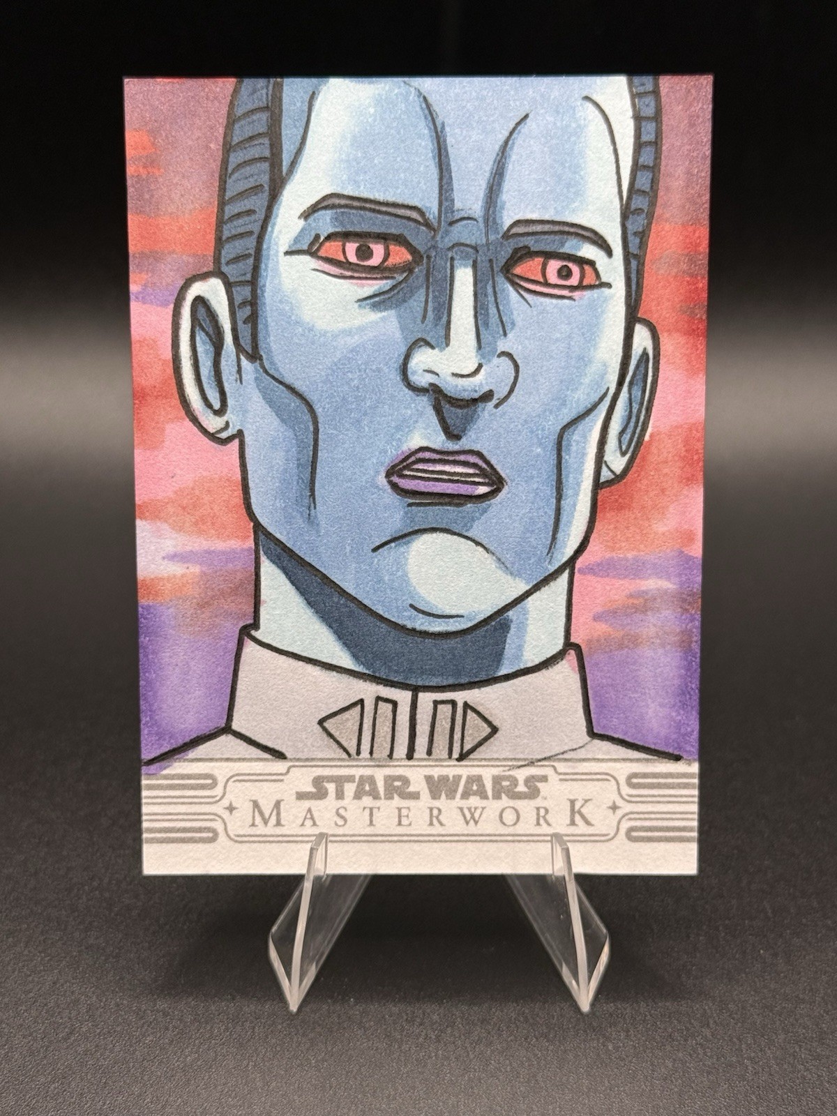 2025 Topps Star Wars Masterwork Sketch Grand Admiral Thrawn Nick Gribbon 2025 Topps Star Wars Masterwork Sketch Grand Admiral Thrawn Nick Gribbon