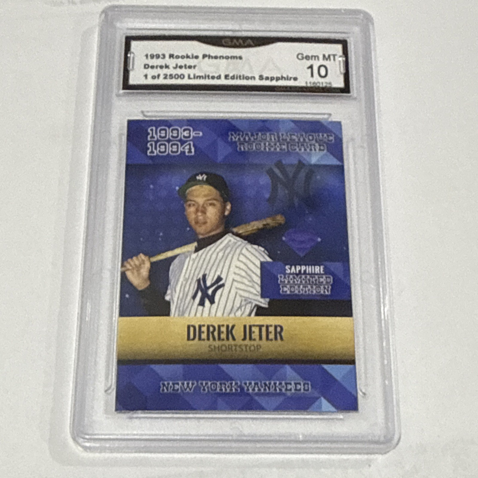 Rookie Phenom 1993 Derek Jeter Sapphire Limited Edition 1/2500 Graded Card