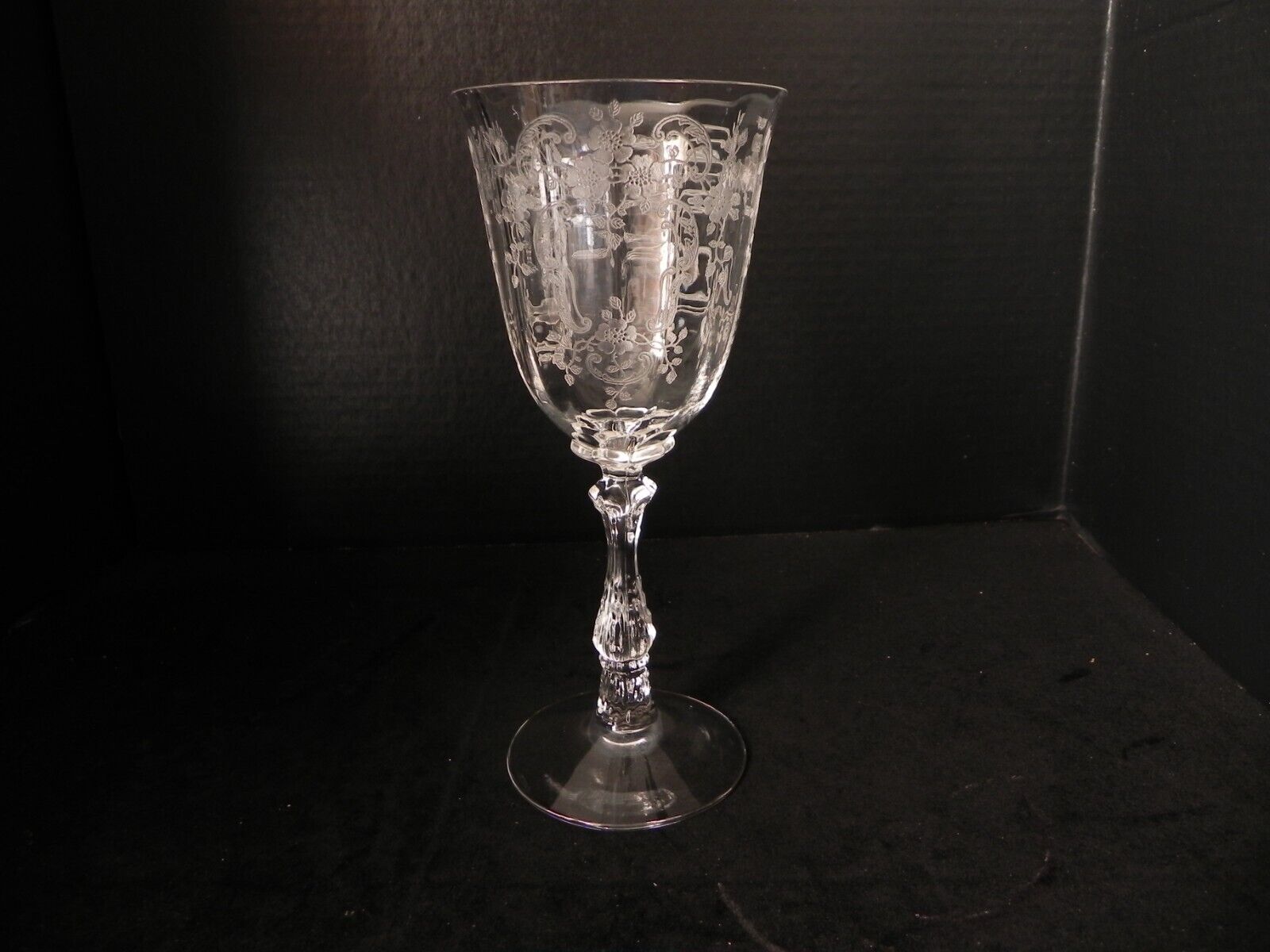 FOSTORIA MEADOW ROSE Vintage Water Goblet