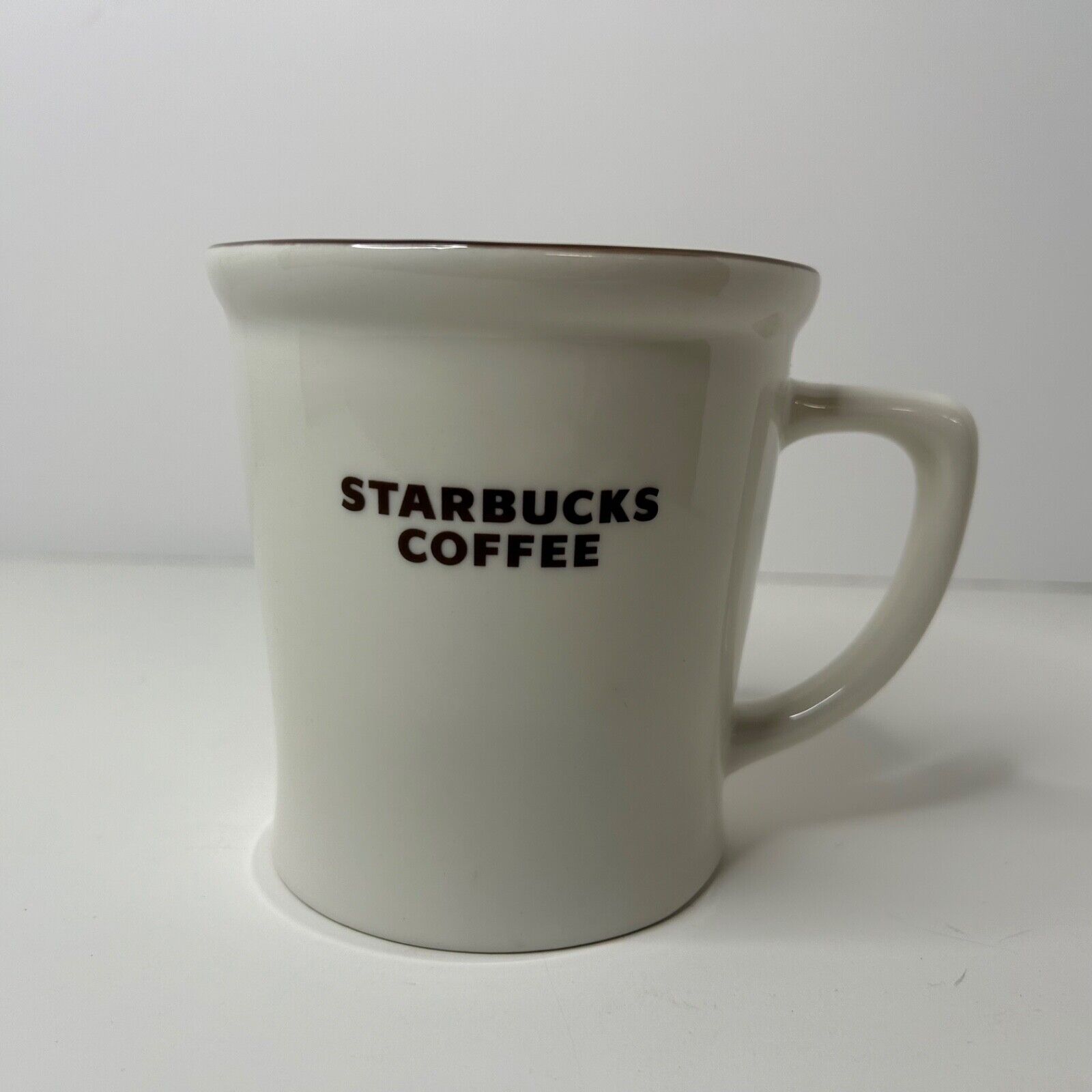 2009 Starbucks Coffee Tea Mug 16 oz Cream White & Brown Inside New Bone China 