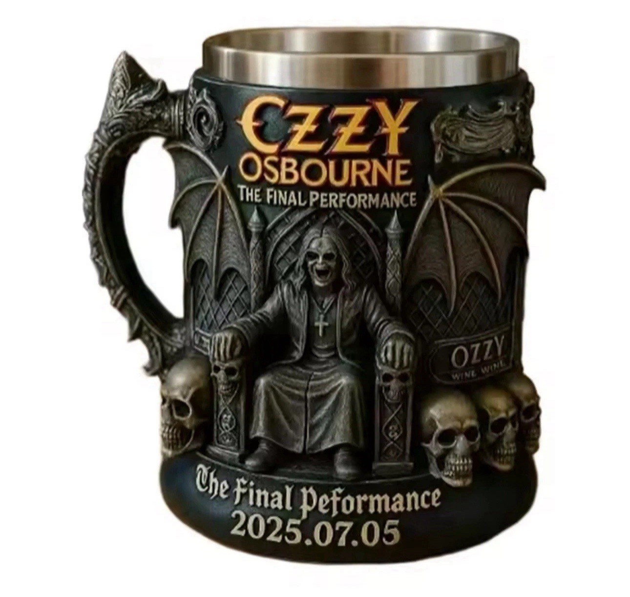 OZZY OSBOURNE (1948-2025) Black Mug For Coffee Lovers OZZY OSBOURNE (1948-2025) Black Mug For Coffee Lovers