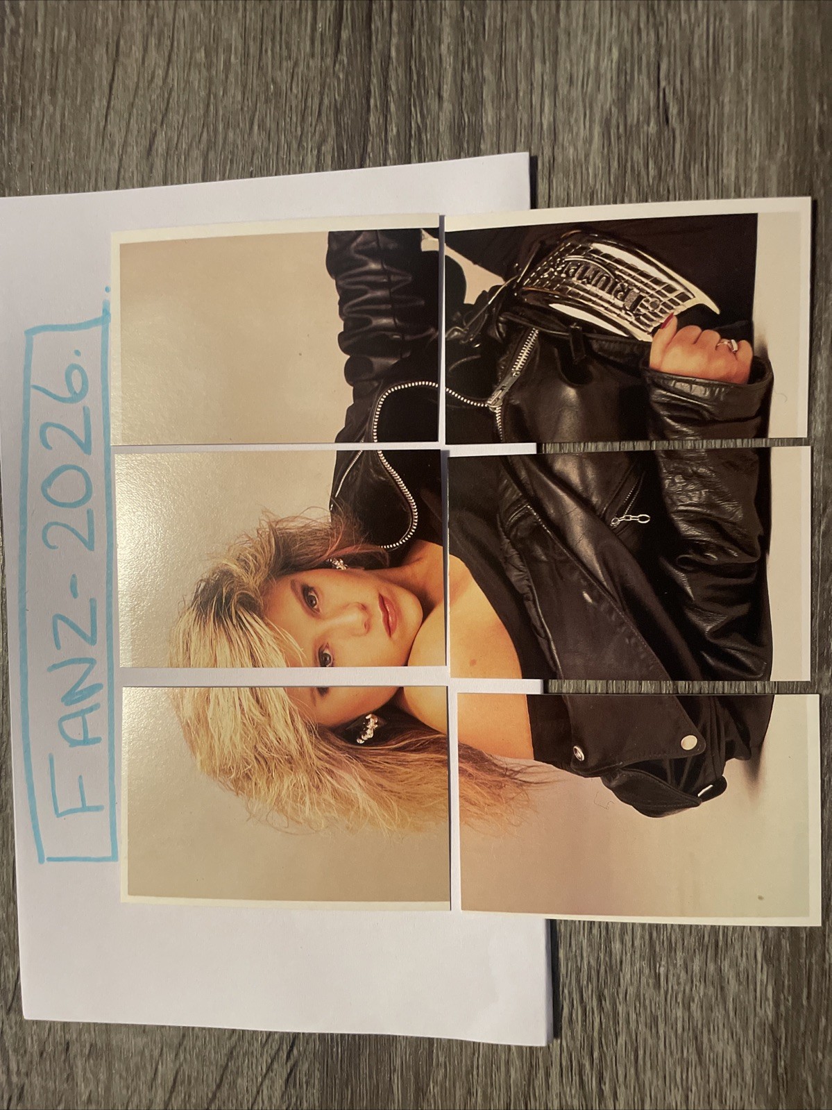 1987 Diphold Limited Fanz Album Stickers Sam Fox #71- 76 Complete Puzzle Set