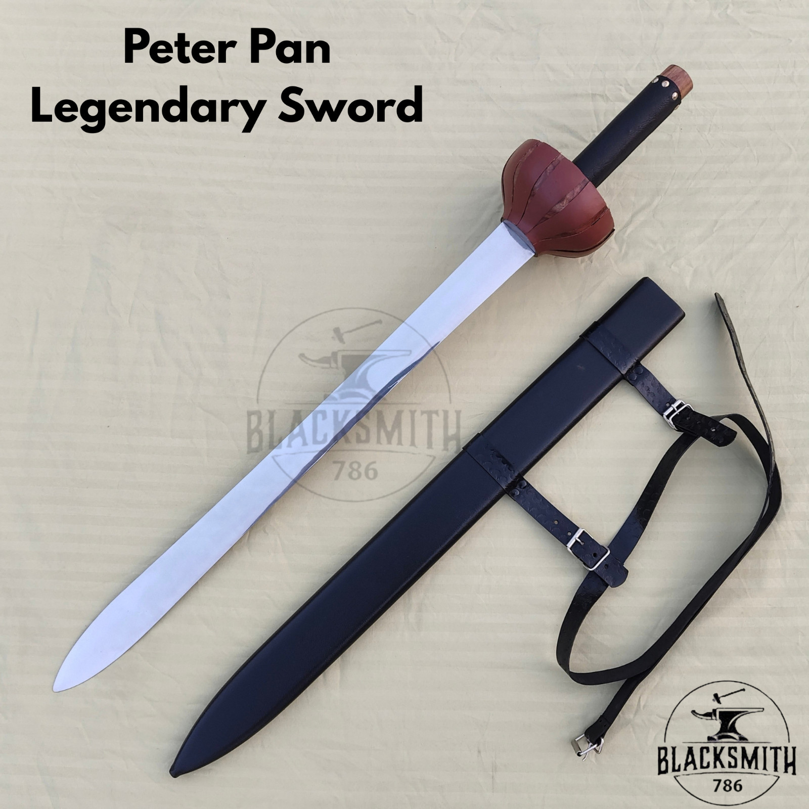 Peter Pan Sword Replica Handmade Peter Banning Hook Movie Inspired Sword 36''