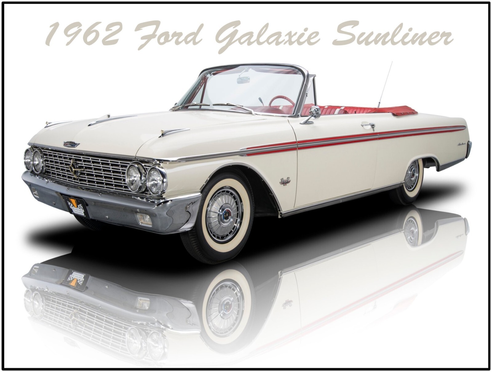 1962 Ford Galaxie Sunliner Convertible NEW Metal Sign: 12 x 16" Ships Free 1962 Ford Galaxie Sunliner Convertible NEW Metal Sign: 12 x 16" Ships Free