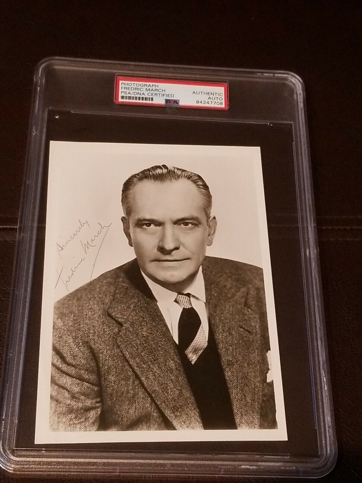Frederic March PSA DNA Signed Photo Autograph Auto Actor Vintage