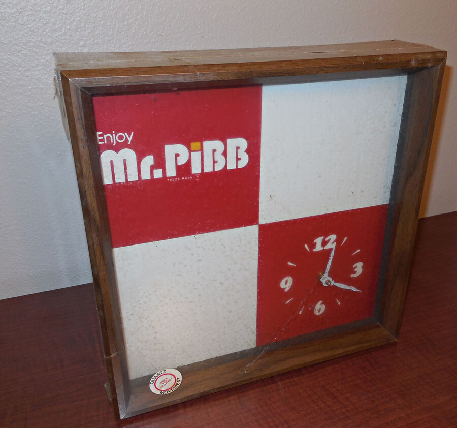 RARE UNUSED MR PIBB Clock in original box 1979 Coca Cola /Coke / Advertising RARE UNUSED MR PIBB Clock in original box 1979 Coca Cola /Coke / Advertising