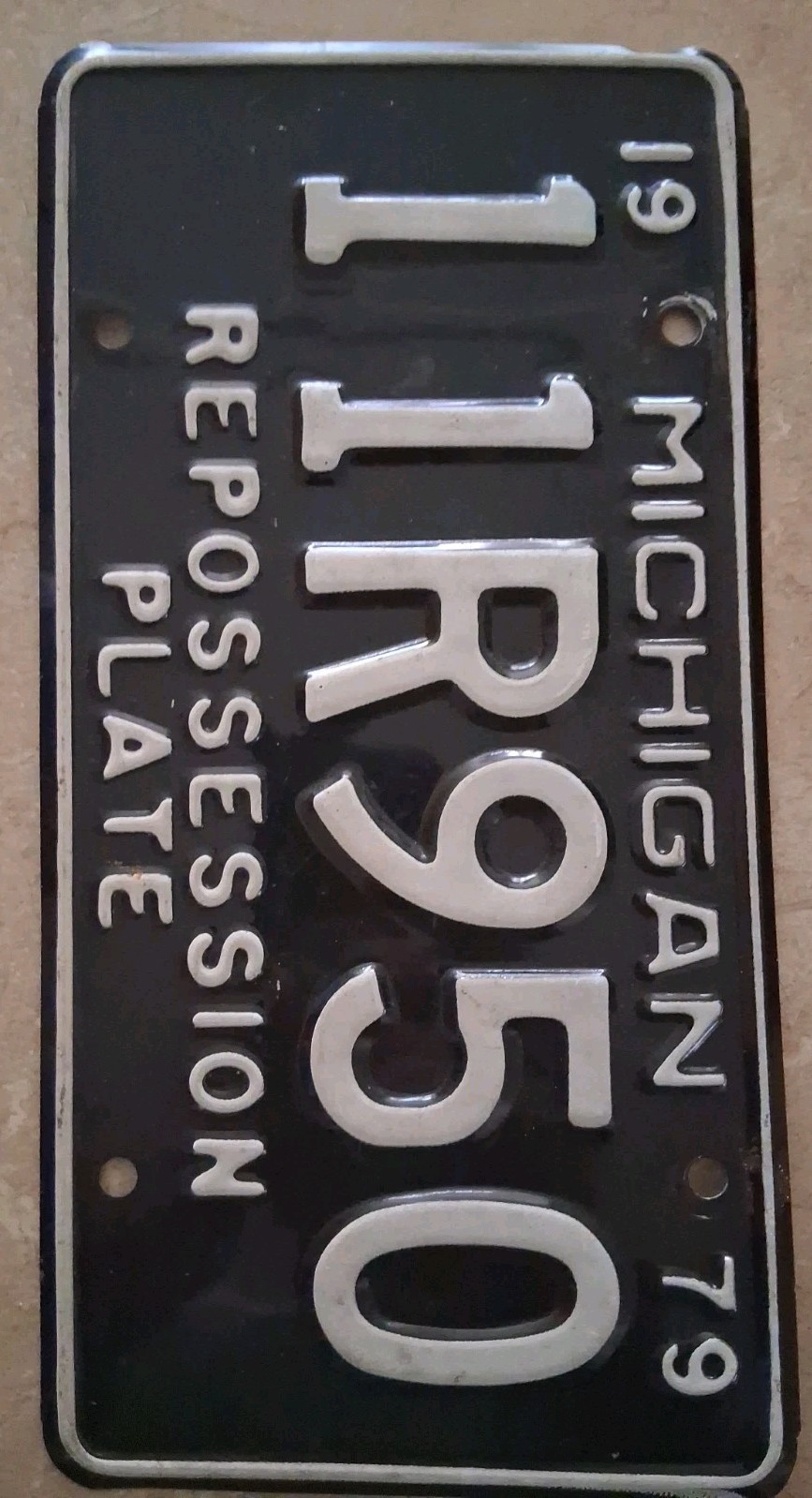 Vintage 1979 Michigan Repossession License Plate Man Cave Garage Decor Collector Vintage 1979 Michigan Repossession License Plate Man Cave Garage Decor Collector