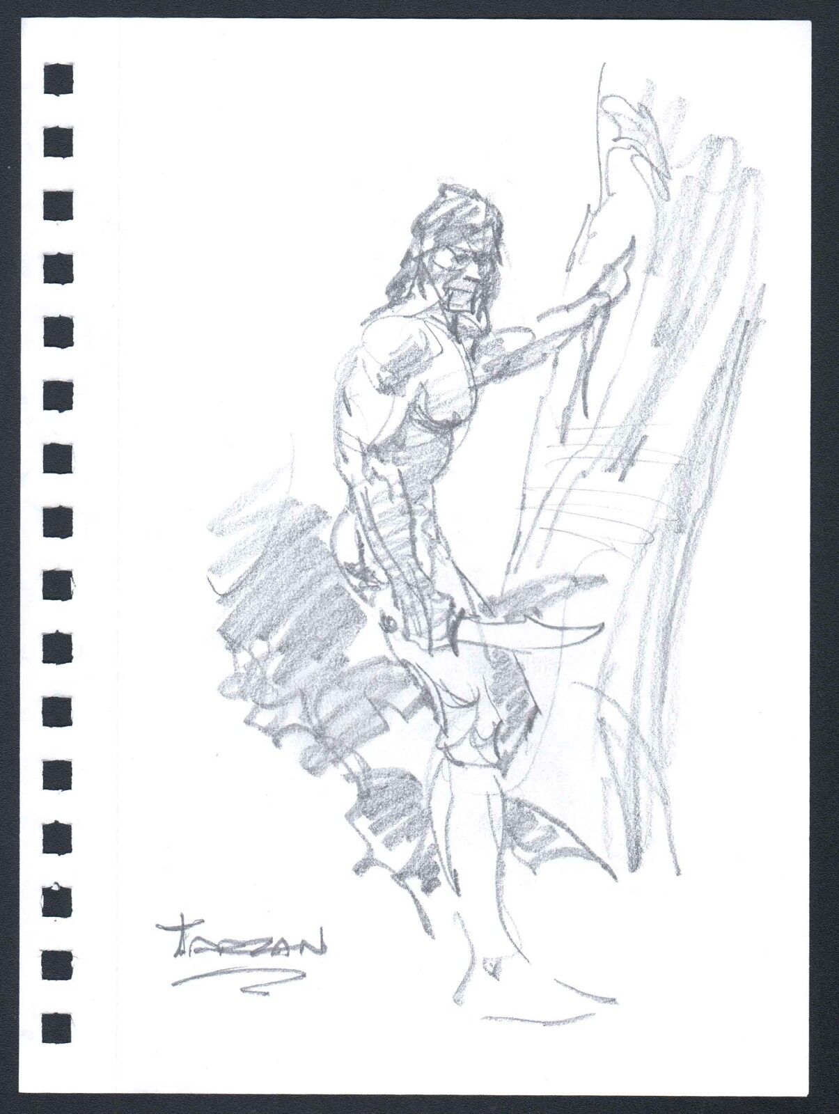 Mike Hoffman Tarzan Original Pencil Art comic artist Personal Notebook 2013