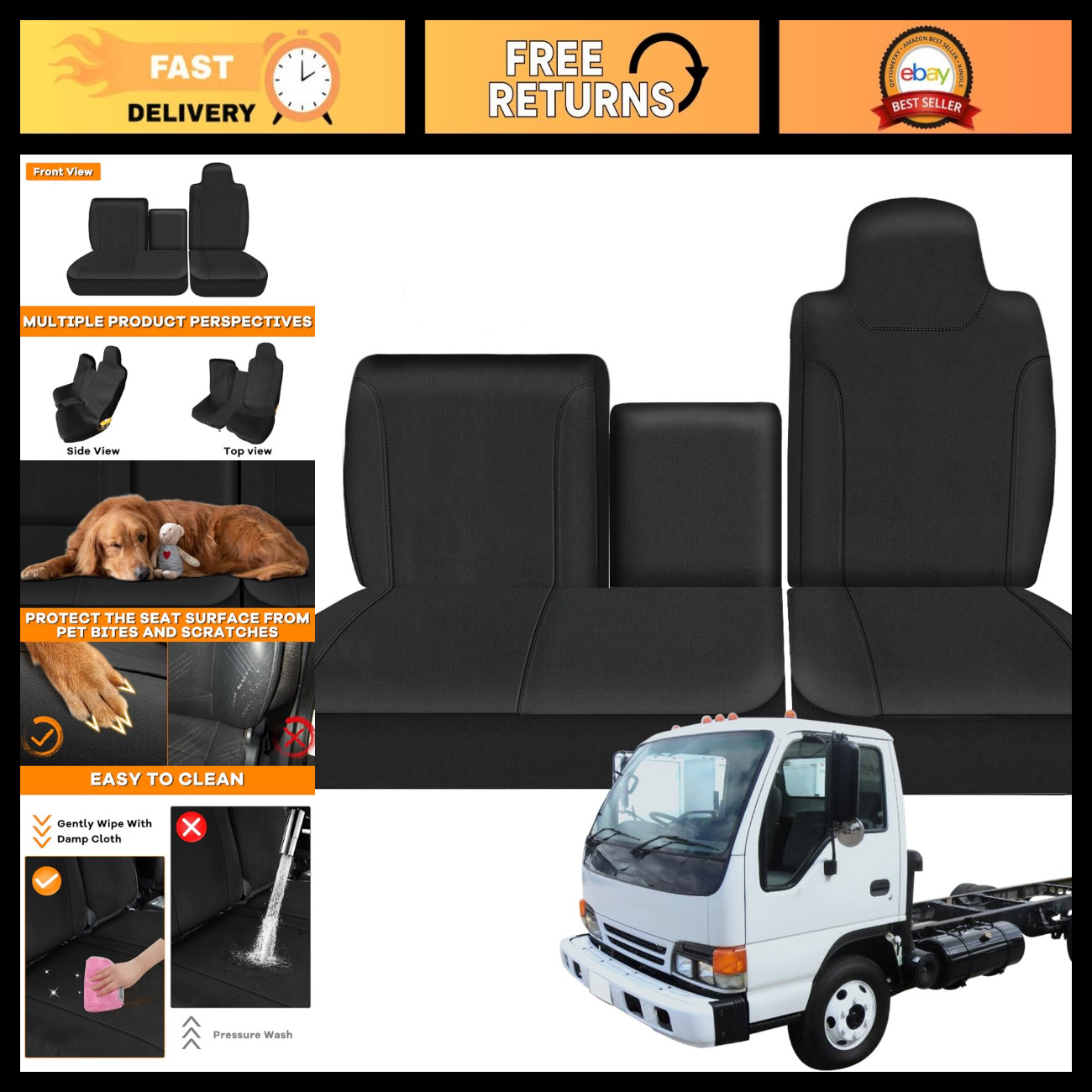Truck Seat Cover for 1995-2005 Isuzu NPR