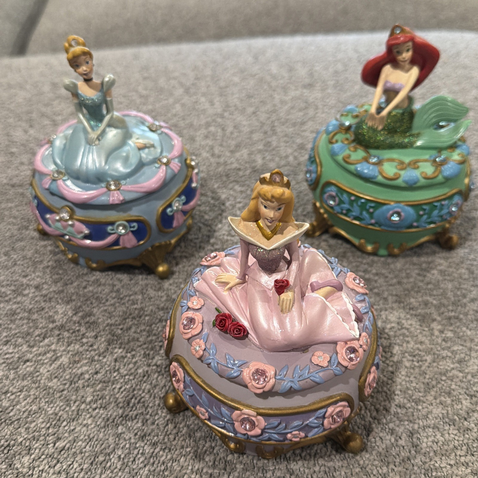 Vintage Disney Store 3 Set Jewelry Trinket Boxes Vintage Disney Store 3 Set Jewelry Trinket Boxes