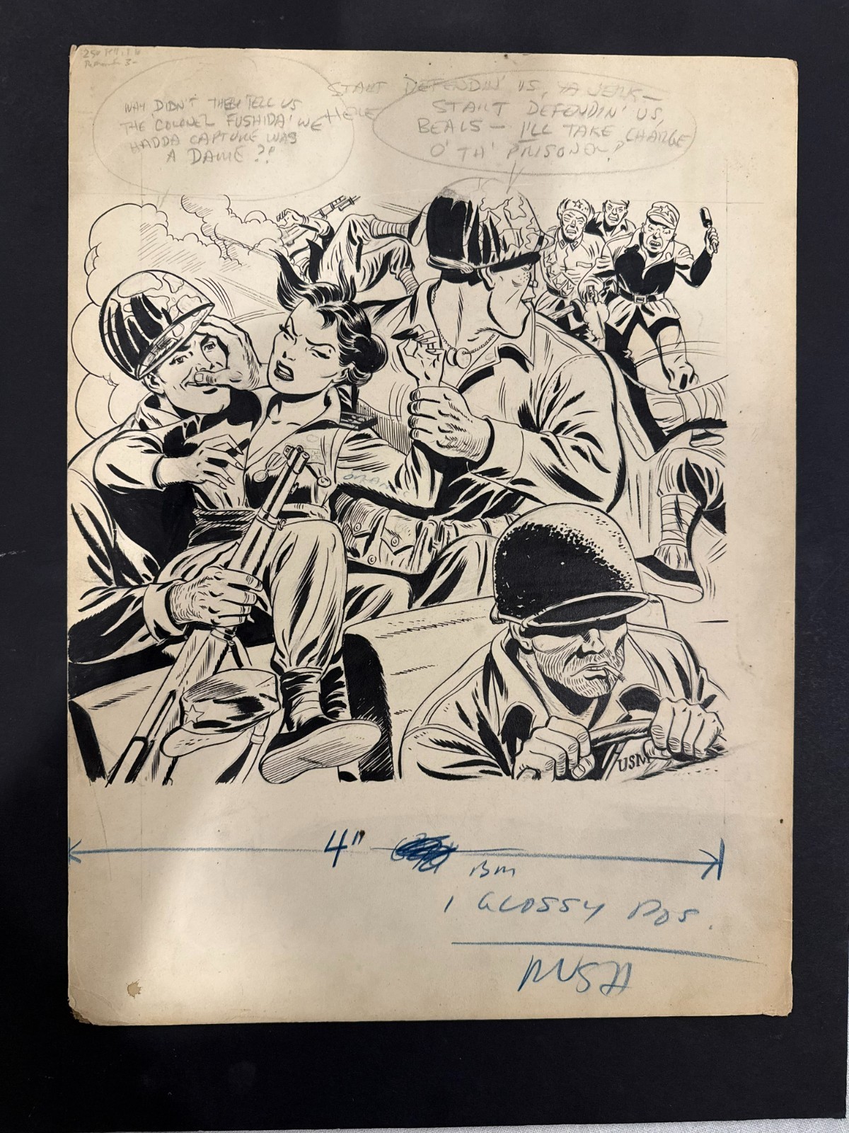 Fighting Leathernecks #3 Original Cover Art - June 1952 - Rare opportunity Fighting Leathernecks #3 Original Cover Art - June 1952 - Rare opportunity