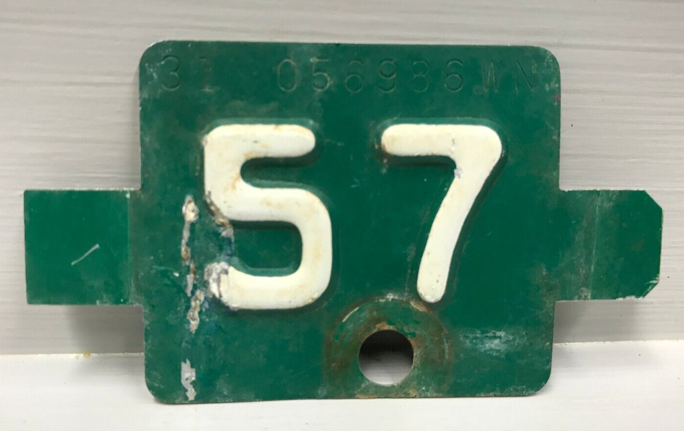 1957 Washington License Plate Tab 31 056986 1957 Washington License Plate Tab 31 056986