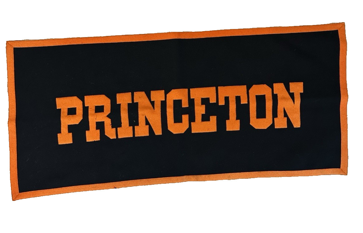 PRINCETON UNIVERSITY Large Felt Banner Chicago Pennant Co Vintage Flaw 45 3/4x21 PRINCETON UNIVERSITY Large Felt Banner Chicago Pennant Co Vintage Flaw 45 3/4x21