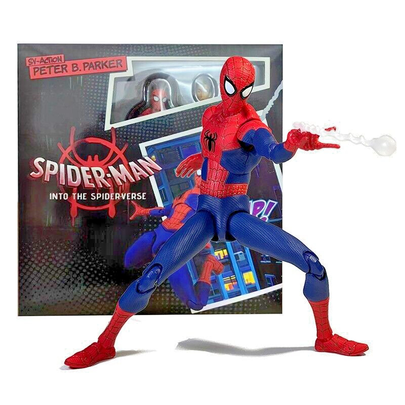 New Spider Man Action Figure Legends Into The Spider-Verse Peter Parker PVC Box New Spider Man Action Figure Legends Into The Spider-Verse Peter Parker PVC Box