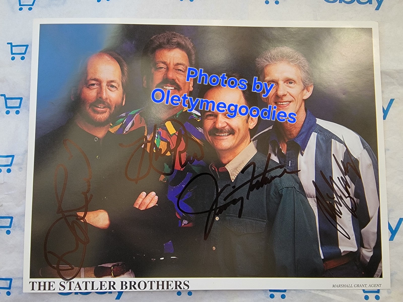 Statler Brothers Hand Signed Photo 10 x 8 Color The Statler Brothers