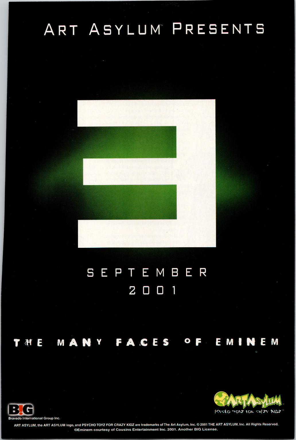 Eminem Art Asylum 3 Promo Flyer Vintage Print 2001 Promo Poster Ad Original Y2K Eminem Art Asylum 3 Promo Flyer Vintage Print 2001 Promo Poster Ad Original Y2K