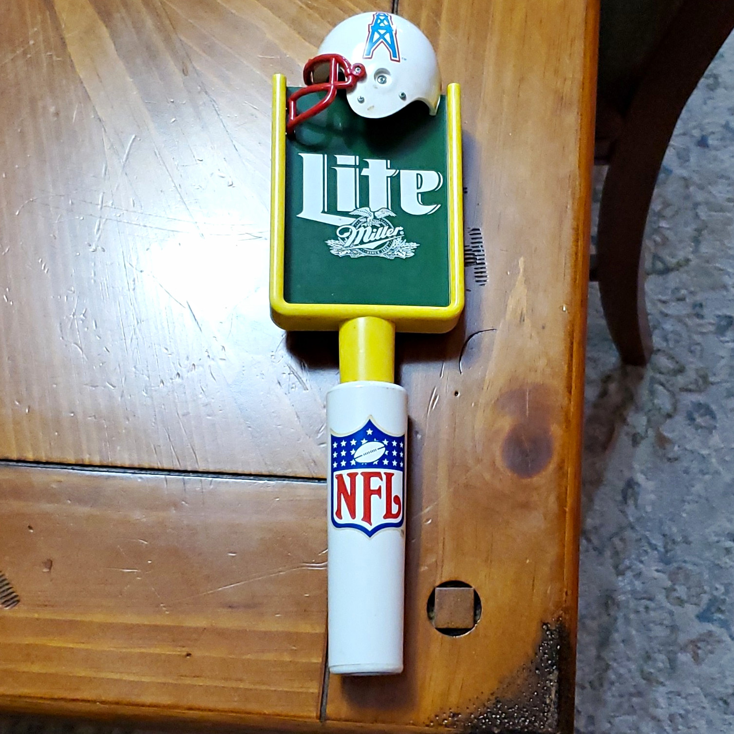Vintage Nos Houston Oilerd Miller Lite NFL Helmet Goalpost Beer Tap Handle Rare Vintage Nos Houston Oilerd Miller Lite NFL Helmet Goalpost Beer Tap Handle Rare