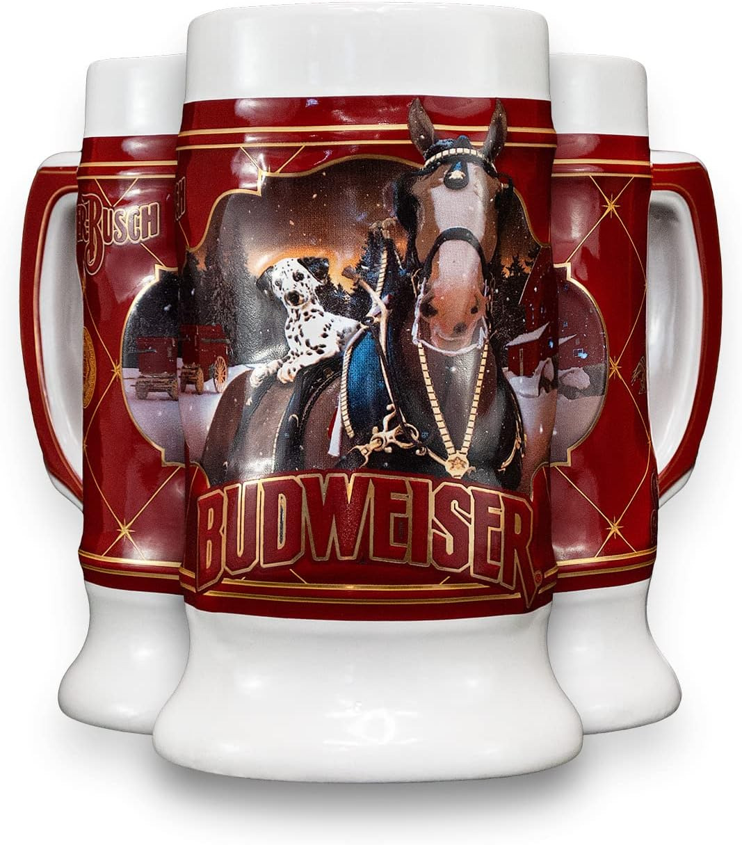 2022 Budweiser Limited Edition Collectors SERIES #43 Clydesdale Holiday Stein - 