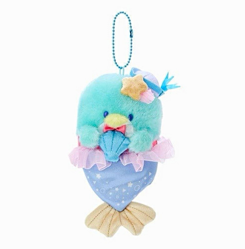 Sanrio Tuxedo Sam Mermaid Plush Mascot Keychain Japan NWT 67219