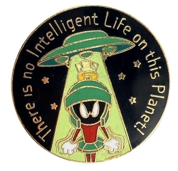 Vtg 1993 Marvin The Martian Movie Pin Warner Bros Alien UFO No Intelligent Life Vtg 1993 Marvin The Martian Movie Pin Warner Bros Alien UFO No Intelligent Life