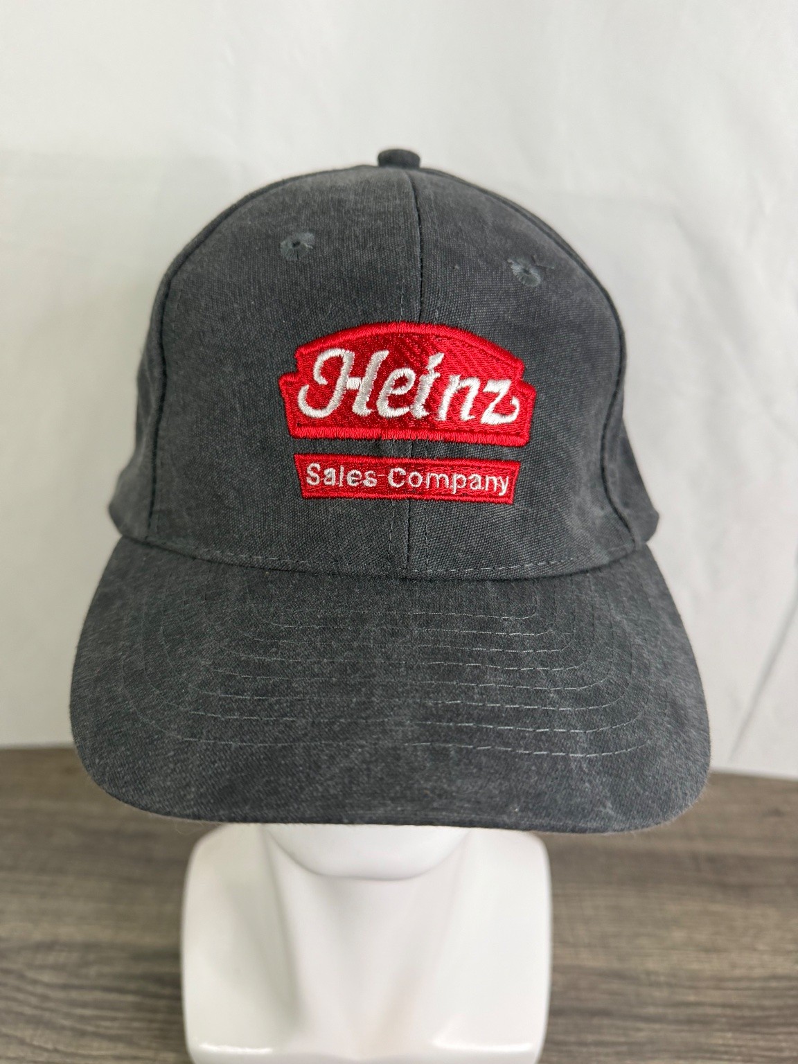 Vintage Heinz Sales Company Embroidered Baseball Cap Hat Grey Advertising Mohr's Vintage Heinz Sales Company Embroidered Baseball Cap Hat Grey Advertising Mohr's
