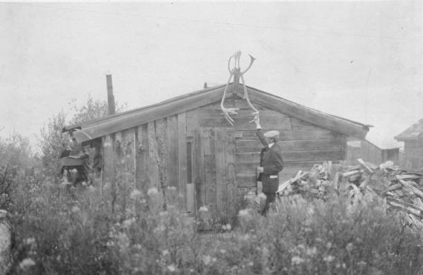 Rex Beach's cabin between circa 1900 and 1916 Historic Old Photo Rex Beach's cabin between circa 1900 and 1916 Historic Old Photo
