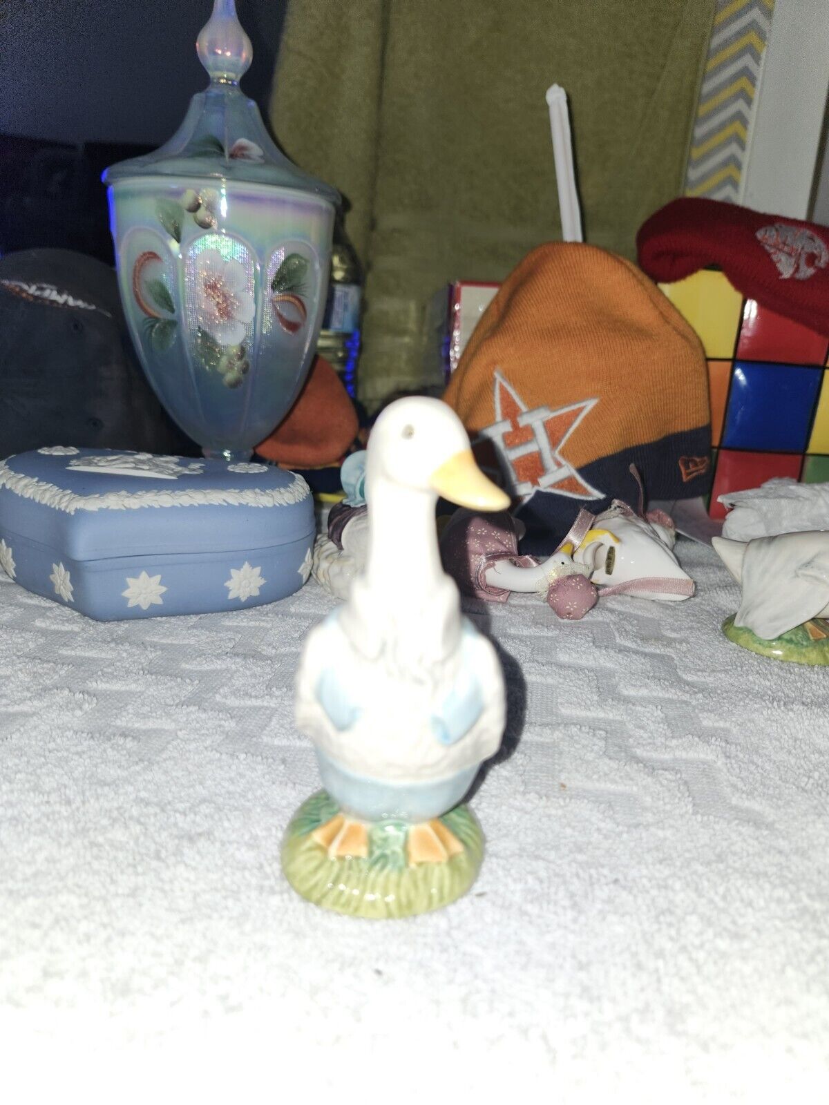 1979 F Warne & Co. Ltd. Beatrix Potter Mr Drake Puddle Duck Ceramic Figurine