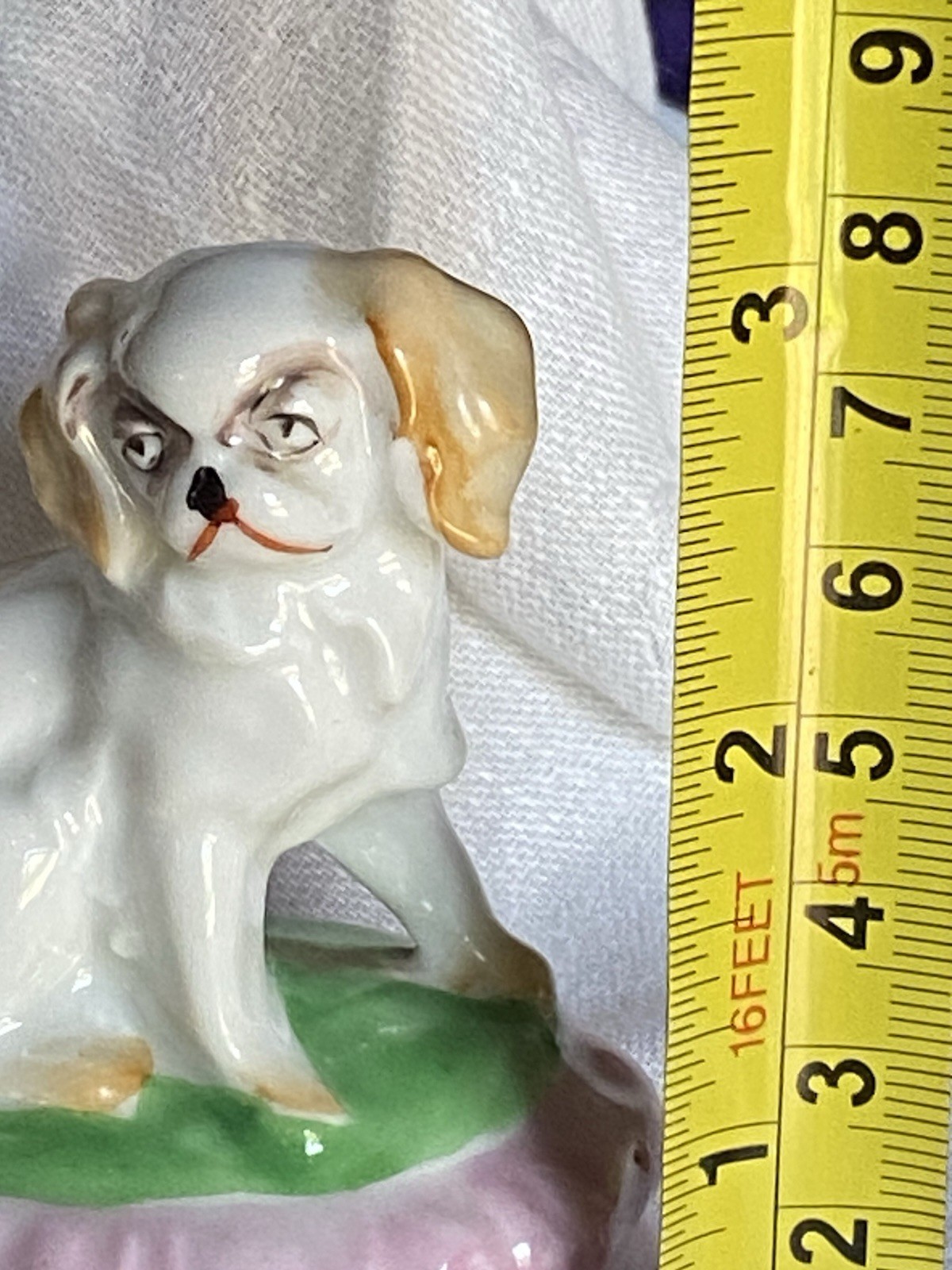 Japanese Chin 3” Dog Figurine By Gold Castle Handpainted Chikusa Made In Japan