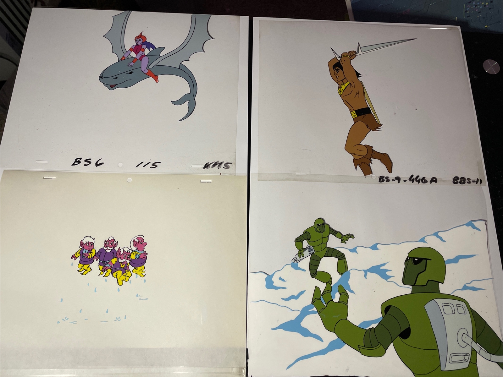 BLACKSTAR animation cel production art cartoons vintage He-Man background I17 BLACKSTAR animation cel production art cartoons vintage He-Man background I17
