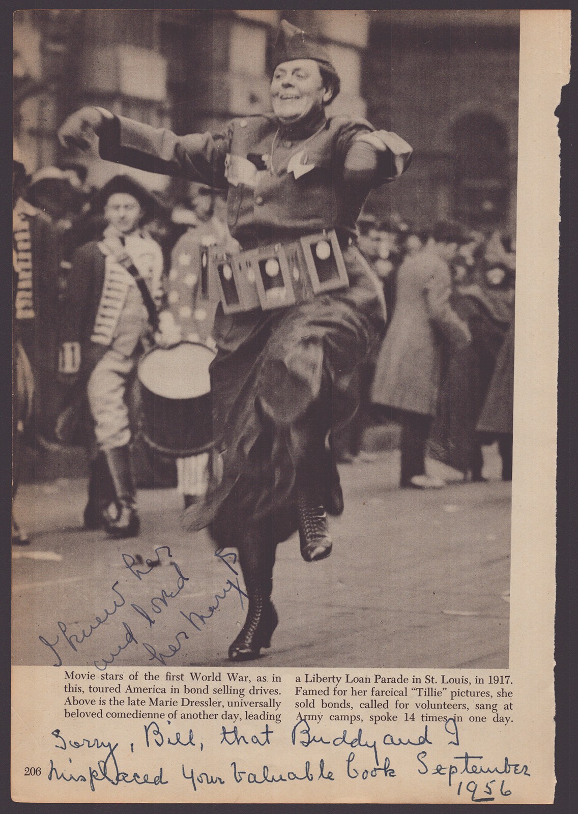 MARY PICKFORD - INSCRIBED BOOK PAGE SIGNED 9/1956 MARY PICKFORD - INSCRIBED BOOK PAGE SIGNED 9/1956