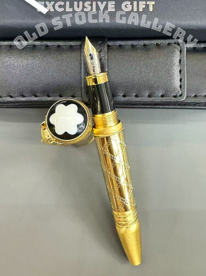 MONTBLANC Rudyard Kipling Writers Edition Gold Fountain Pen Gift Fast Shipping MONTBLANC Rudyard Kipling Writers Edition Gold Fountain Pen Gift Fast Shipping