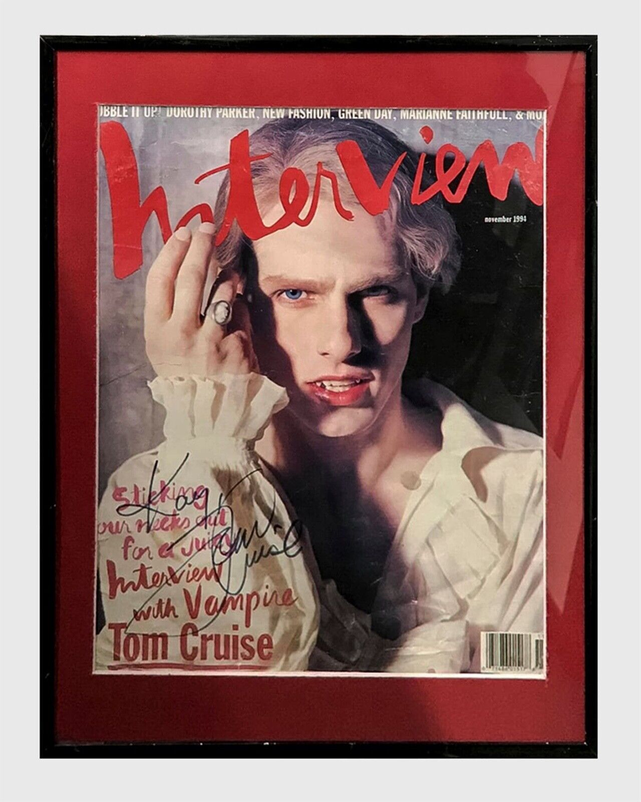 TOM CRUISE C.1994 Autographed Interview Magazine Cover  - $3K APR w/ CoA
