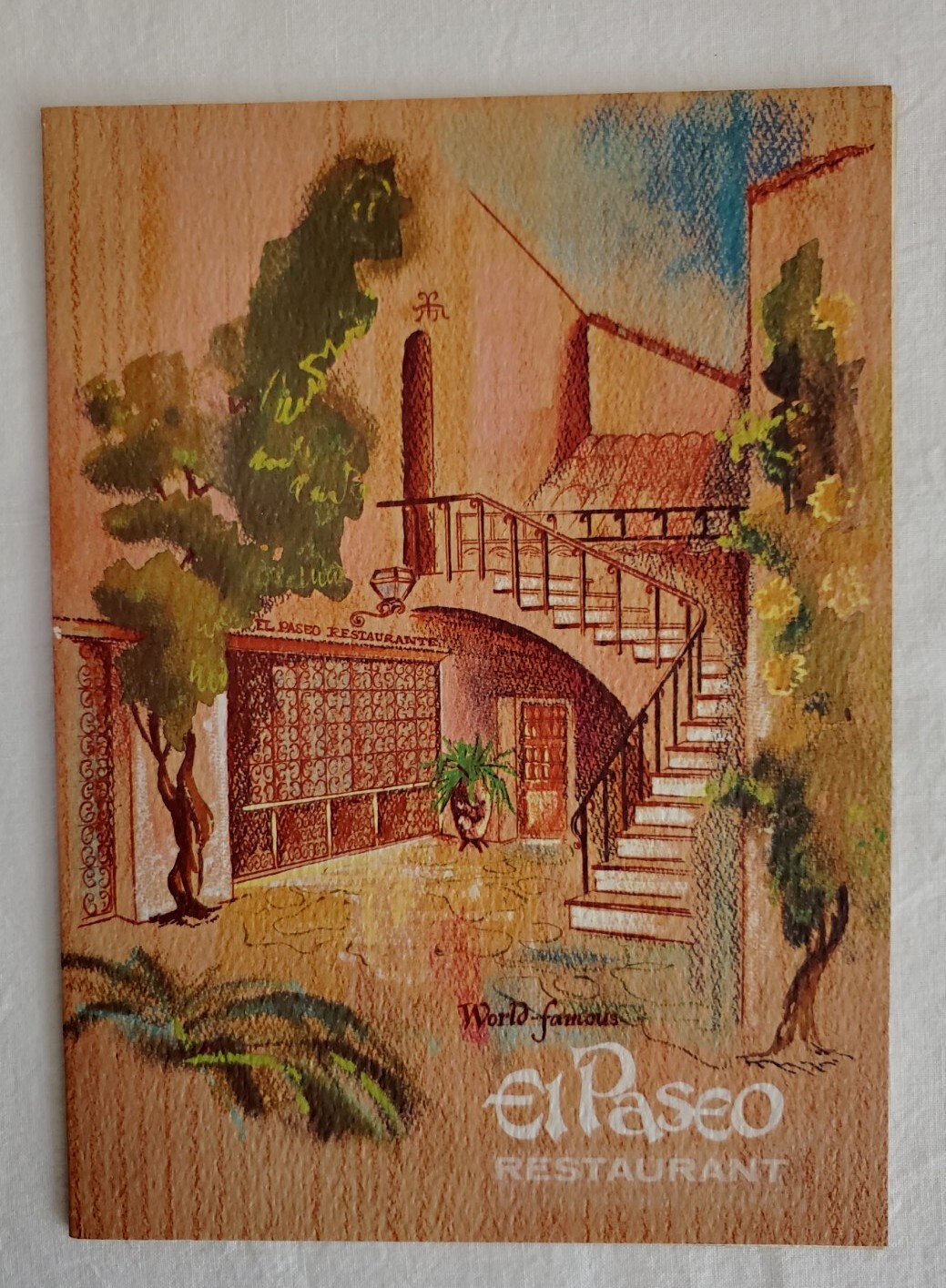 Vintage El Paseo Santa Barbara Calif. Restaurant Menu/Postcard 1965 Vintage El Paseo Santa Barbara Calif. Restaurant Menu/Postcard 1965