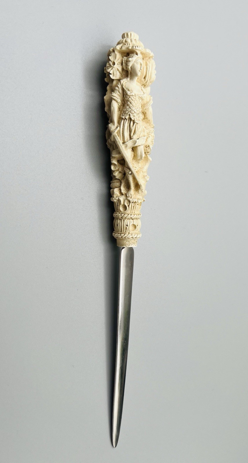 Vintage 1982 MMA Figural Letter Opener- Carved Roman Baroque Style Figural Vintage 1982 MMA Figural Letter Opener- Carved Roman Baroque Style Figural
